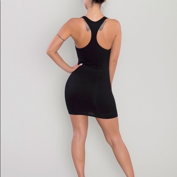 Black Ribbed Racer Back Mini - Picture 2 of 2